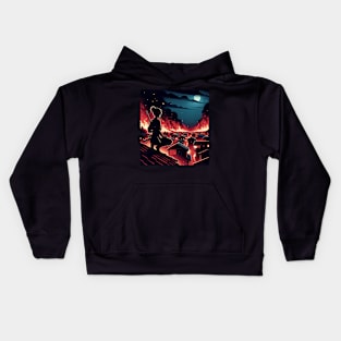 Town burning Kids Hoodie